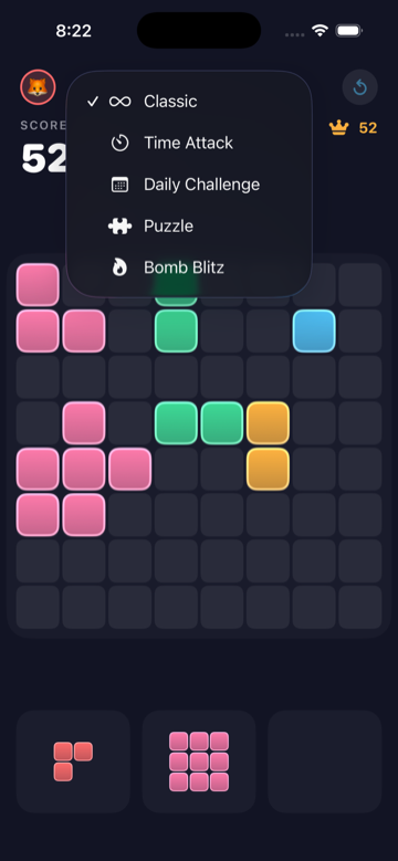 Five game modes