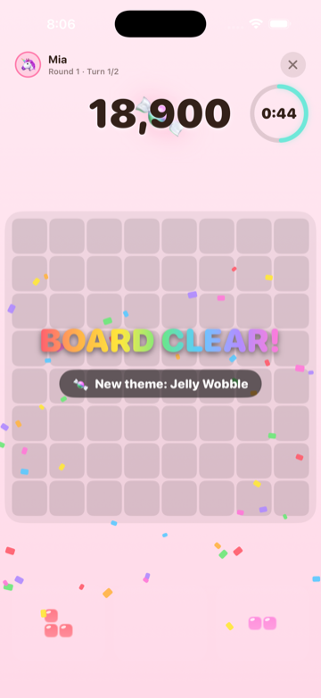 Jelly Wobble theme board clear